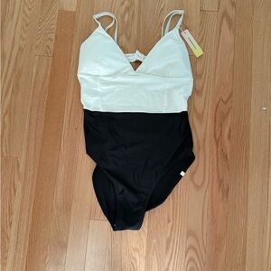 Summersalt Women's One Piece Swimsuit - Black and Cream